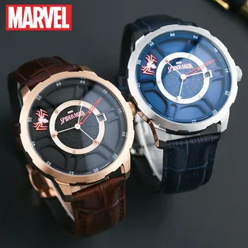 Marvel Pre Pánske Hodinky Spider Man Japonsko Automatickom vietor Náramkové hodinky Avengers Kostra Mechanické Sapphire Crystal Svetelný Nové
