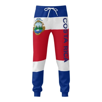 Mens Sweatpants Znak Costa Rica Vlajka Nohavice s Vreckami Joggers Futbal Futbal, Multifunkčné Športové Potu So Šnúrkou