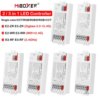 Miboxer 2 3 v 1 LED Controller WiFi, Zigbee 3.0+2.4 G Jednej farby/Dual biela/RGB/RGBW/RGB+SCS LED Pásy Svetla Žiarovka Stmievač 12A/Ch