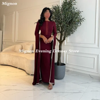 Mignon Satin Morská víla O-krku Prehrabať Formálne Prom Šaty Členok Dĺžka luxusné Večer Formálne Elegantné Party Šaty pre Ženy 2023