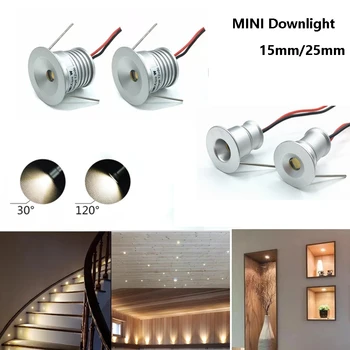 Mini LED Reflektor, 1W IP65 Zapustené Downlight Krytý 12V Stmievateľné Bodové Svetlo Stropné Svietidlo Predviesť Displej Osvetlenie Schodiska