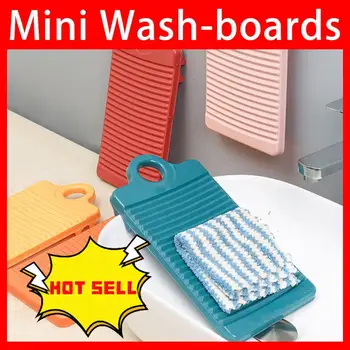 Mini Umývanie-dosky Na Pranie Čistenie Umývanie-dosky Hangable Plastové Umývanie-rada Antislip Zahustiť Bielizeň Pranie Board Nástroje