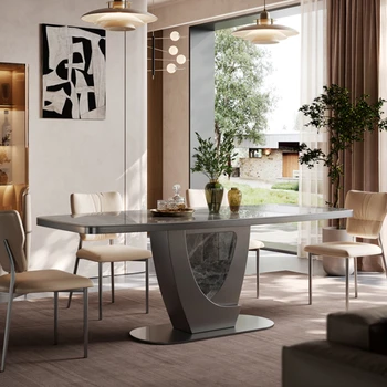 Moderný Dizajn Kuchyne Tabuľka Luxusné Nordic Kávy Bridlice Jedálenský Stôl Minimalistický Black Mesa Comedor Tisch bytový Nábytok HD50CZ