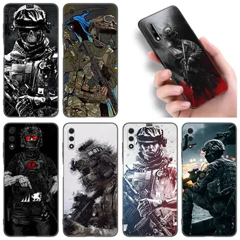 Moderný Vojak, Telefón puzdro Na Huawei Honor 7A 8A 9X 20 10X Pro Lite 8S 7S 8C 8X 9A 9C 10i 20i 30i 20S 20E Mäkké Čiernym Krytom