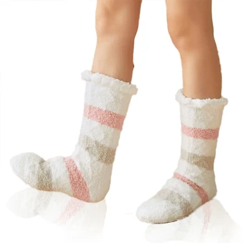 MOJITO Ženy Bavlna Fuzzy Ponožky Zimné Udržať v Teple Poschodí Ponožka Mäkké, Ženské Topánky, Domáce Vnútorné Vianočné Darčeky Grip Črievičku Ponožky