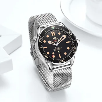 Móda Nové pánske Vonku Športové Mechanické Hodinky Značky Svetelný Automatický Pohyb Hodiny Luxusné Muža Ultratenké Náramkové hodinky