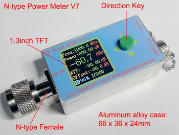 N-Typ RF Power Meter V7 10GHz Typ-C, Vysoký Výkon Celej kapely Okruh RF Siete pre Rozvoj Sériový Com + PC Softvér