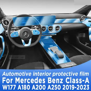 Na MB Trieda-W177 A180 200 250 2019-2023 Prevodovka Panel Navigácia Automobilový priemysel Interiér Obrazovke Ochranný Film TPU Anti-Scratch
