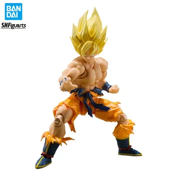 NA SKLADE Bandai S. h.figuarts Dragon Ball Z Super Saiyan Syn Gokuu Anime Obrázok Model Hračky pre Chlapcov Akčné Figúrky Zber