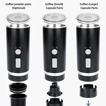 Nabíjateľná dlhý sieťový Vykonávať Prenosné Plne Automatické Espresso Kapsule na Kávu pre Veľké a Malé Kapsule / Káva Powde