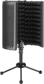 Neewer NW-13 Mikrofón Izolácie Štít, Kompaktný Akustický Zvuk Štít s Statív Stojan pre rozhlasové a televízne Vysielanie, Nahrávanie, Podcasty