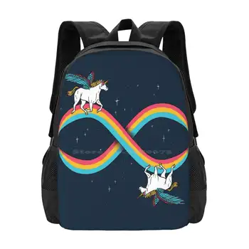 Nekonečné Čaro! Školské Tašky Pre Dospievajúce Dievčatá Notebook Cestovné Tašky Infinity Nekonečné Pegasus Dúhy Iskru Ligotať Symbol Pohode