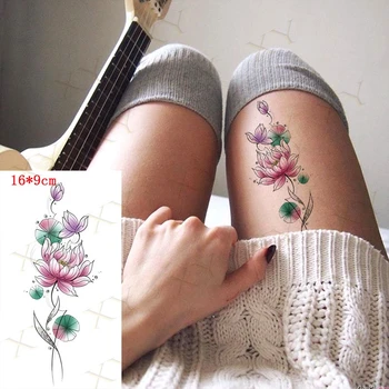 Nepremokavé Dočasné Tetovanie Nálepky Motýľ Vtákov, Zvierat Flash Tatto Lotus Body Art Rameno Falošné Rukáv Tatoos pre Ženy Muži