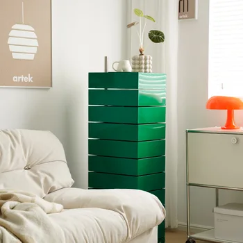 Nordic iny hnuteľného a skrinky na odkladanie vecí do domácnosti a skrinky na odkladanie vecí, jednoduchá obývacia izba príborníky, čisté červené rotujúce nočné stolíky
