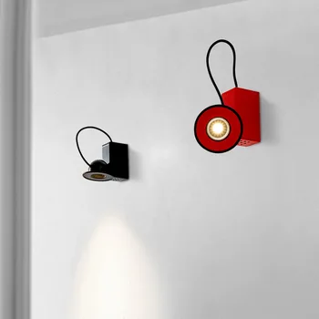 Novinka LED Nástenné svietidlo Čierna Červená Zelená Biela Tela Lampy Magnetickú Príťažlivosť Pre Spálne Salón Office Studio Schody