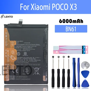 Nové 100% originálne BN61 Batérie Pre Xiao POCO X3 telefón Batérie Bateria +Nástroje