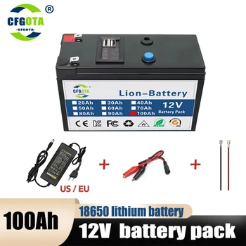 Nové 12V 100Ah lítiová Batéria Lítium Železa Fosfát Batérie Vstavaný BMS Pre Solárna Loď+12,6 V Nabíjačke