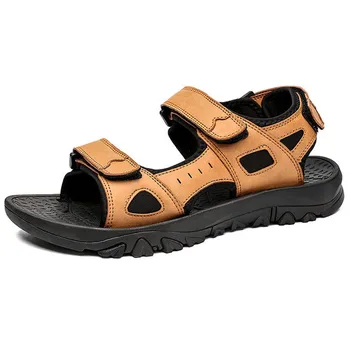 Nové Módne Letné Topánky pre Mužov Sandále vonkajšie Vysoko Kvalitné Kožené Sandále Mäkké Veľké Veľkosť pánske Sandále Veľkosť 39-48