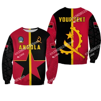 Nové pánske Svetre Dekorácie 3D Tlač Afrického Regiónu Angola Akcia Vlajka Mikina Pulóver Retro Harajuku Bežné hoodie