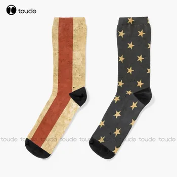 Nové Vo Veku Od Nás Americkej Vlajky Ponožky Biele Ponožky Ženy Osobné Vlastné Unisex Dospelých Ponožky Popularitu Dovolenku Darčeky Teen Ponožky