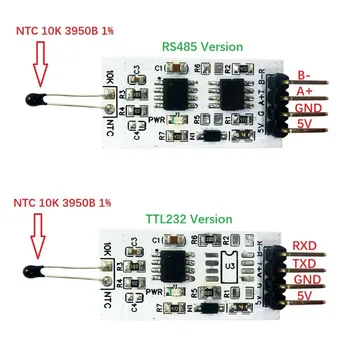 NT38D01 1k-100K Odolnosť voči RS485 RS232(TTL) Converter 10K 3950 NTC Thermistor Teplota Nadobudnutie Modul Praktické