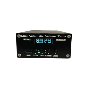NÁRAST-CGJ-100 1.8-30Mhz Mini Automatická Anténa Tuner S 0.91 Palcový OLED Displej Pre 5-100W Krátkovlnné Rádiové Stanice