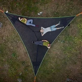 OFFWEEK Outdoor Camping Multi-Osoba Trojuholník hojdacia sieť Prenosné Oka hojdacia sieť Leteckých Stan Voľný čas Oka Posteľ