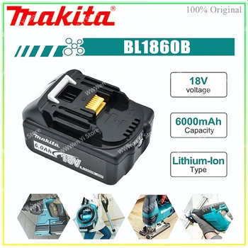 Originál Makita 18V Makita 6000mAh, Lítium-iónová Nabíjateľná Batéria 18v vŕtací Náhradné Batérie BL1860 BL1830 BL1850 BL1860B