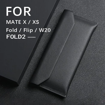 Originálne Kožené Peňaženky Puzdro pre Galaxy Z Fold 2 W20 F9000 hovädzej kože Flip Puzdro pre iphone 12 Pro Max 11 Mate Xs X Poznámka 20 Ultra
