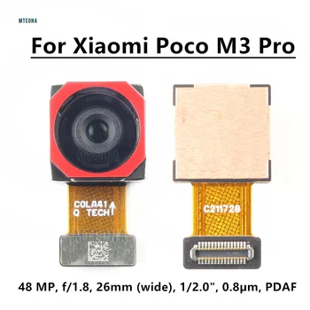 Originálne Zadné Zadná Kamera Pre Xiao Poco M3 Pro Hlavné Zadok Veľký Fotoaparát Modul Flex Kábel Výmena Náhradných Dielov