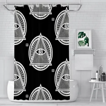 Oči Sprchové Závesy Illuminati Nepremokavé tkaniny Tkaniny, Tvorivé Kúpeľňa Dekor s Háčikmi bytové Doplnky