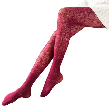 Pančuchy Vyrezávané Retro Ponožky Ženy Čipky pančuchové Nohavice Pantyhose Slim Osadenie Duté Sexy Transparentné Žiarivých Pantyhose pre Ženy