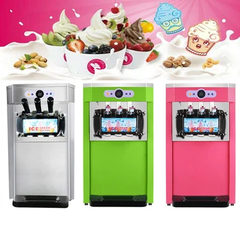 PBOBP Najlepší Predajca Zmrzliny Stroj 1200W Soft Ice Cream Stroj na Výrobu 3 Príchute Automat