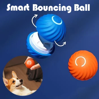 Pet Smart Skákacie Hračky Rolling Loptu Nabíjateľná Elektronické Interaktívne Hračky pre Psov Samostatne sa pohybujúcich Tréningové Doplnky pre Psov