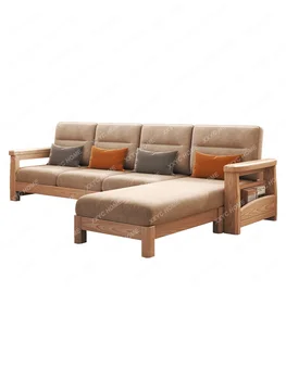 Popola dreva všetky masívneho dreva gauč denník vietor obývacia izba, rohová sedačka Nordic technológie flanelové