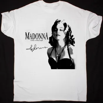 Populárne Madonna Podpis Bavlna Muži Biele Tričko S 2345XL Darček Fanúšikov MD444