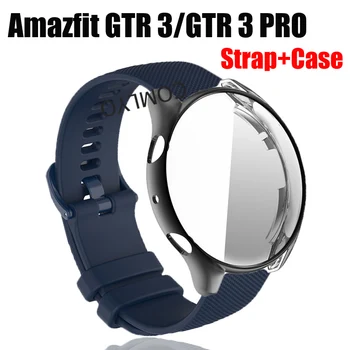 Pre Amazfit GTR 3 Remienok silikónový Náramok GTR3 Pro Prípade Smart Hodinky TPU Plný Chránič Kryt Okraja Rámu Shell Nárazníka