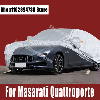 Pre Masarati Quattroporte Auto Zahŕňa Vonkajšie Slnečné uv ochrany Prach, Dážď, Sneh Ochranné Auto Ochranný kryt