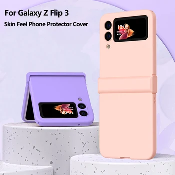 Pre Samsung Galaxy Z Flip 3 Veci Plné Pokrytie Telefón Chránič Kryt Pre Galaxy Z Flip 3 5G Shockproof Prípadoch Pleti pocit, 3 v 1