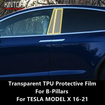 Pre TESLA MODEL X 16-21 B-Stĺpikov Transparentné TPU Ochranný Film Anti-scratch Opravy Film Príslušenstvo Prerobit