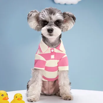 Prekladané Pet Polo Tričko Letné Oblečenie pre psy, pre Malé Psy, Mačky Puppy Vesta Čivava, francúzsky Buldog Tričko Yorkie Pudel Kostým