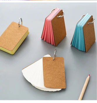 Prenosný Mini Notebook Univerzálne DIY Prázdne Farba poznámkový blok Loose-leaf Železa Krúžok Vlastnoručný Pevného Papiera Plánovač Školské potreby