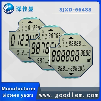 Prispôsobený nepravidelný kód segmentového displeja výrobca High definition vozidla kód segmentového LCD displej