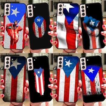 Puerto Rico Vlajka obal Pre Samsung Galaxy S22 S23 Plus S8 S9 S10 Poznámka 10 Poznámka 20 Ultra S20 FE S21 Ultra Coque