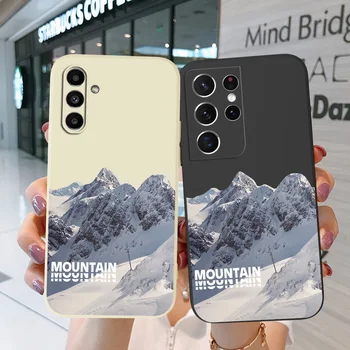 Puzdro Pre Samsung Galaxy A40 A42 A50 A7 2018 A70 Kryt Telefónu Mäkký Silikónový hory snehu