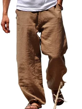 Pánske bežné elastický pás nohavice sú módne a všestranný, priedušná a voľné kovanie veľkých pláži bežné nohavice