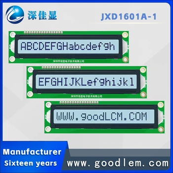 Pôvodné najpredávanejšie lcd 1601 displeja modul JXD1601A-1 znakov zobrazenie na lcd obrazovke 16X1 stožiare, lcd modul