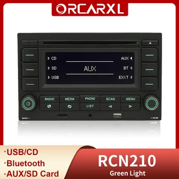 RCN210 Zelené Svetlo, Bluetooth, autorádio s USB, CD Prehrávač Vozidla Stereo Hlava Jednotka AUX TFT Pre VW Golf 4 Jetta Passat B5, Polo 9N