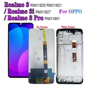 Realme 3 3i LCD S Rámom Pre OPPO Realme 3 Pro RMX1851 Displej Dotykový Digitalizátorom. RMX1827 RMX1825 RMX1821 Montáž Lcd