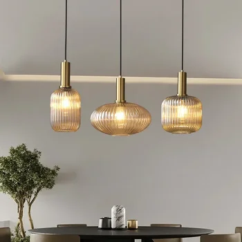 Retro reštaurácia colorfull sklenený prívesok svetlá Tvorivé obývacia izba Lampa Jednoduché nočná lampa LED E27 visí loft osvetlenie